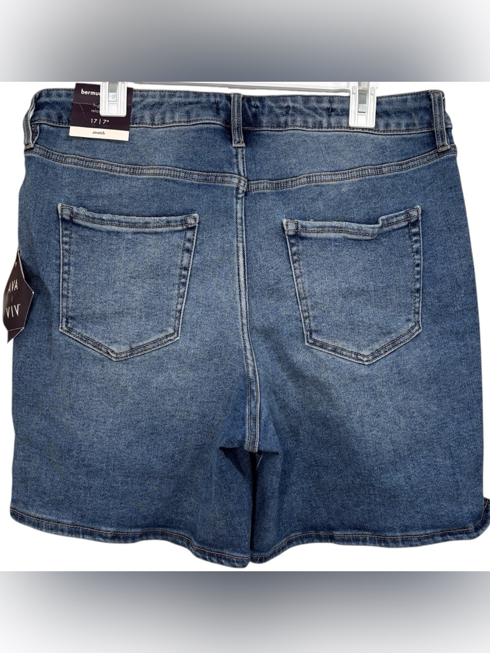 Ava & Viv NWT Blue Jean Denim Bermuda Shorts Size 17 Junior's - Picture 4 of 7